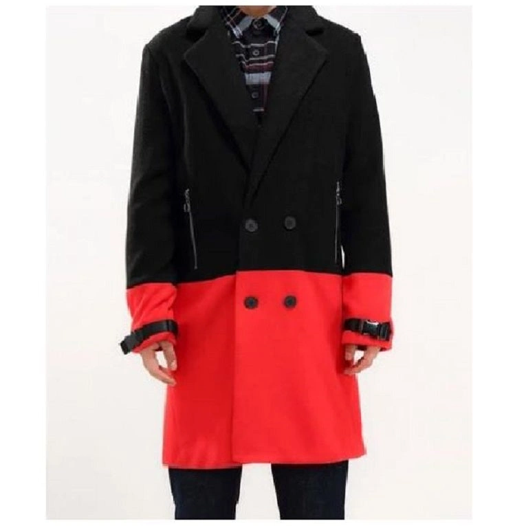 Roter Trenchcoat: "Half Way There" - Klassischer Doppelreiher für Männer.